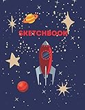  Lonia Sketchbook: Amazing Sketchbook for Boys with a Cute Cover, 8.5X11 inches, 120 Blank Pages for Drawing, Sketching and Crayon Coloring (Drawing Book for Kids)