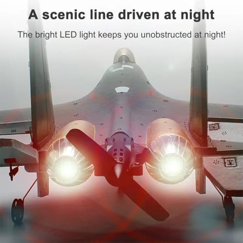 BAUBAUPLAY RC Helicopter SU35 2.4G 4CH Remote Control Fighter Airplane Model for Adults - Flying Birthday Gifts RTF - Image 3