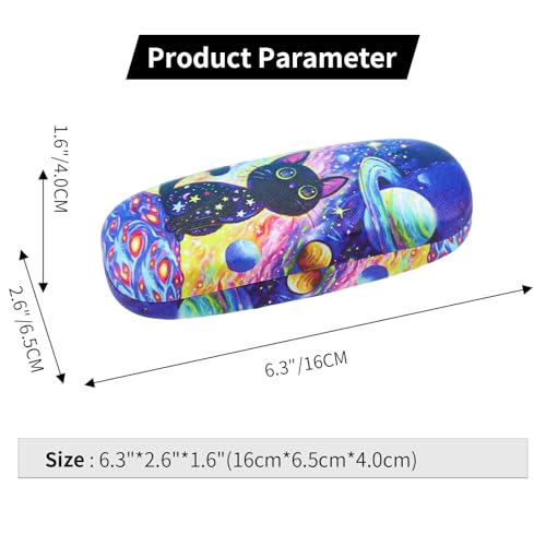 Image of PERFECTSIGHT Hard Shell Eyeglasses Case, PU Leather Protective Glasses Case, Cute Eyeglass Case for Women Men Girls