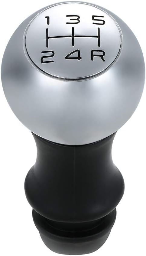 ZISONIX Pommeau de levier de vitesse chromé avec adaptateur manuel à 5 vitesses pour Peugeot 106 206 207 306 307 407 408 508 807