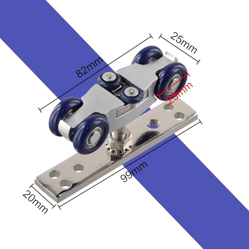 Rueda colgante para puerta plegable FABULETTA en aleación de zinc y nylon para sistema de puerta corrediza y bi plegable miniatura 6