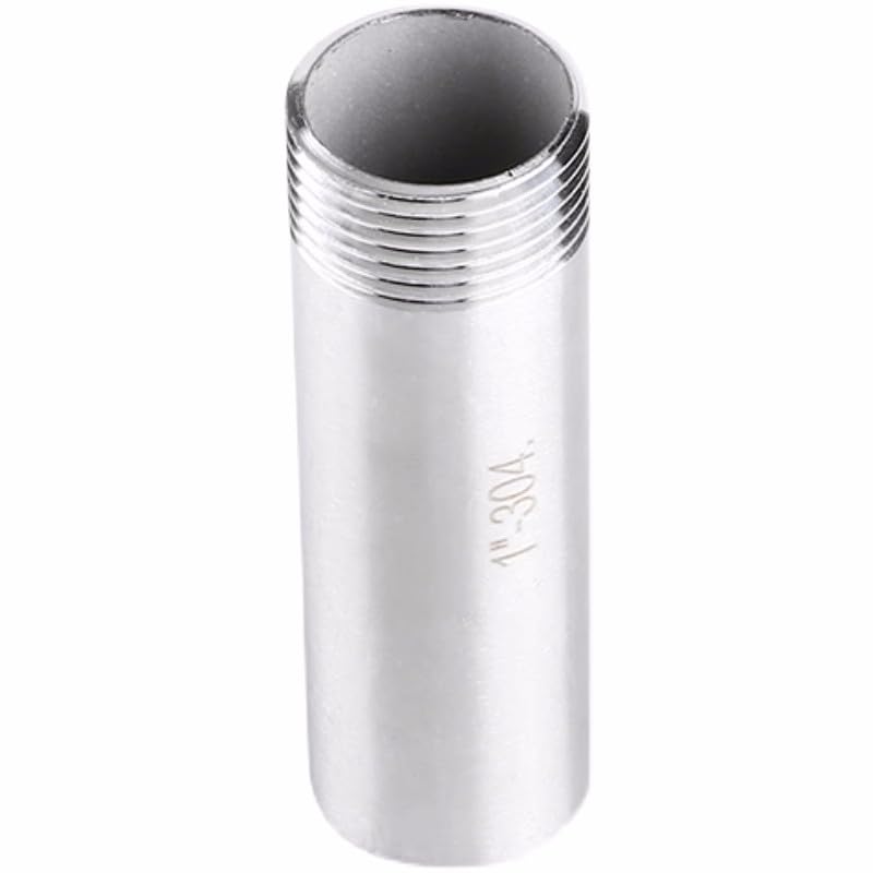 Manchon inox SS304 à filetage mâle de 200mm un raccord de tuyau robuste pour fluide et réseau