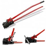 Rebar Bender/Cutter 2 in 1 Metal Tool, Manual Removable Rebar Shears and Bending Machine, cuts and bends rebar up to 5/8' for Construction Site and Home-use, Red
