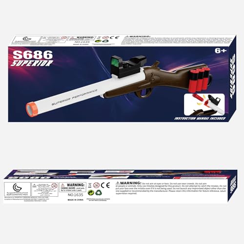 Toy Shotgun Shell Ejecting Toy Gun,Soft Bullets Gun, with 30 Bullets Perfect As a Birthday-Holiday for 6-12 Year Olds