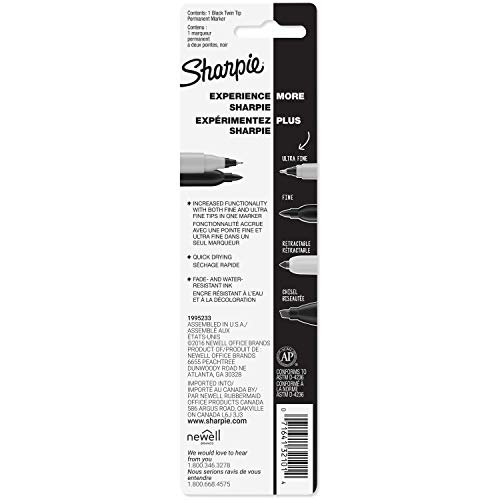 Sharpie - Twin Tip Permanent Marker, Fine/Ultra