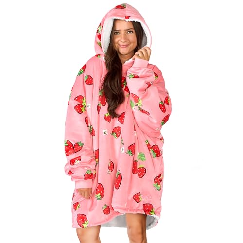 Image of Bare Home Wearable Blanket Hoodie - Soft Plush Sherpa - Warm and Cozy - Oversized Wearable Blanket