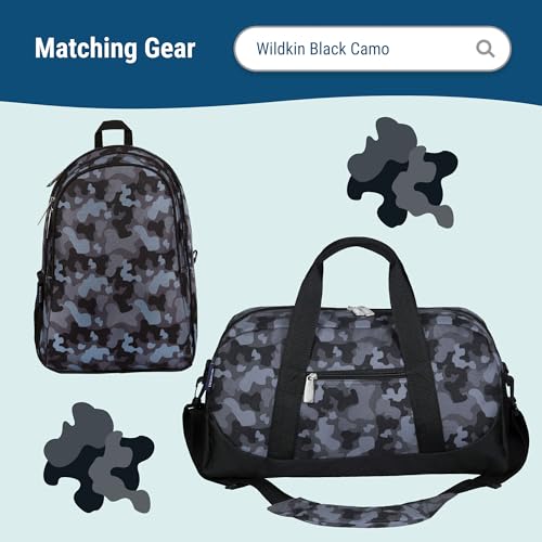 Wildkin Kids Two Compartment Insulated Lunch Bag – Keeps Food Hot or Cold, Easy-Clean Lining, Leak-Resistant & BPA-Free – Boys & Girls, Ideal for School, Travel & Daycare – Black Camo by Wildkin - Image 7