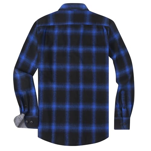 Alex Vando Mens Button Down Shirts Regular Fit Long Sleeve Casual Plaid Flannel Shirt