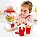 Hape Smoothie Blender | Multicolor Kitchen Smoothie Machine Play Set Complete with Cups & Straws