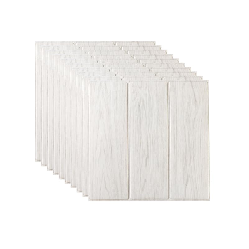40PCS 3D Wall Panels White Oak Ceiling Tiles Self Adhesive Waterproof Wood Panels for Walls Wall Sticker Soft Foam Panels 35 * 35cm Original Wood Grain Wood Panelling