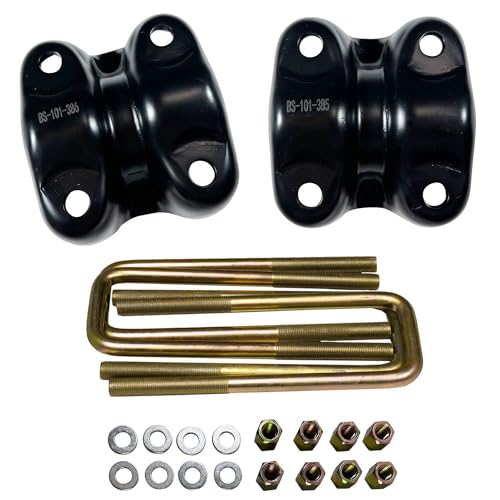 iiLentes 15592585 15592586 Rear Suspension Leaf Spring Axle U-bolt Plate and U bolts 2.5 Wide Leaf Springs 8.75 Long For 1988-1998 Chevy GMC Tahoe Yukon C1500 K1500