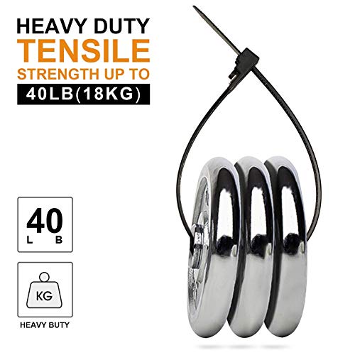 Vtechology 100Pcs Heavy Duty Industrial Zip Toes,Releasable 8 Inch Blacktie Wraps, Adjustable Tie Wrap,Reusable Zip Toes Tie Straps For Garden Plant Secure Vine thumb #6