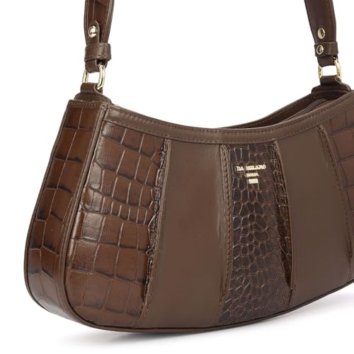 Image of Da Milano Leather Shoulder Bag for Women (01908OL)