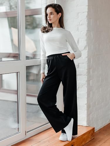 Image of dockstreet Loose fit Open Bottom Joggers /Loose fit, Trouser stylelowers /Cute Style, Relaxed Casual Lounge Pants for Women