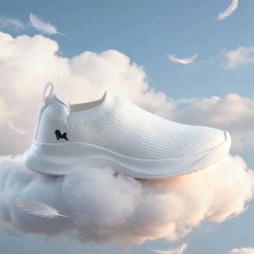 Image of Neeman's Unisex Cloud Flex Slip-On Sneakers | Lightweight Breathable Knit Shoes with Cushioned EVA Sole for Daily Walking & All-Day Comfort