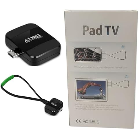 MyGica Mirco USB to Type C TV Tuner Card, Watching ATSC Digital TV Anywhere, Freeview HD TV Receiver, Recast Wireless HDTV Stick Tuner, USB TV Antenna for Android Phone Tablet PC Pad, No Internet Need Cover