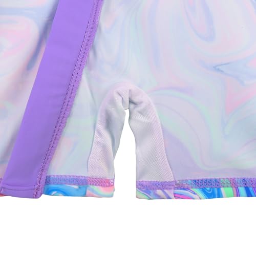 Image of HUAANIUE Toddler Girl Swimsuit Long Sleeve UPF50+ Sun Protection | Easy zipper for quick changes, Full UPF50+ coverage-play all day without sunburn worry, Perfect for beach & pool days.