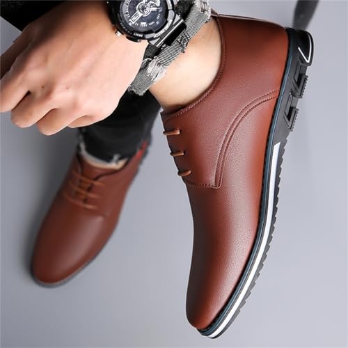 Image of Veslesth Men Casual Business Dress Shoes Lace Up Comfort Oxford for Male Working Driving