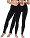 Yenita 2 pièces THERMO Leggings pour les femmes, à l'intérieur avec polaire douce et chaude, Noir,44-46(L-XL)