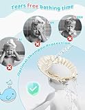 FUSACONY Kids Shower Cap, Baby Shampoo Cap, Visor Hat for Eye and Ear Protection, Baby Hair Washing Shield with 20-Size Adjustment for 6Month+ to Adult (White) - Image 5