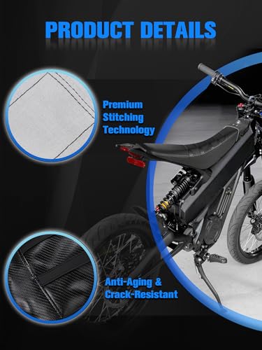 Image of Seat Cover for Talaria XXX X3, Electric Dirt Bike Soft Seat Cover Compatible Fit for Taparia X3 Ribbed Easy Installation Black