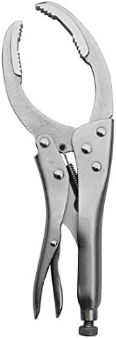 MacWork Locking Grip Oil Filter Wrench, 9.5in/240mm, Chrome Vanadium Steel Jaws