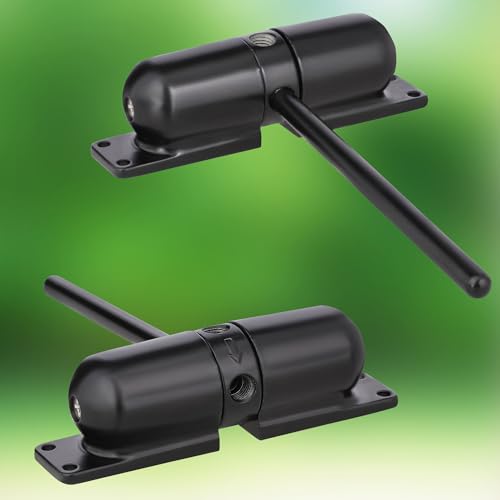 KOTARBAU® Automatischer Türschließer Gartentor 120x30mm Außen Gartentorschließer aus Pulverbeschichtetem Stahl Schwarz Türschließer Innentür Haustür Zimmertür Türschliesser Federschließer Door Closer