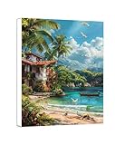 Diamond Painting Erwachsene Strand Kleine Insel Diamant Painting Bilder Anfänger und Kinder,...