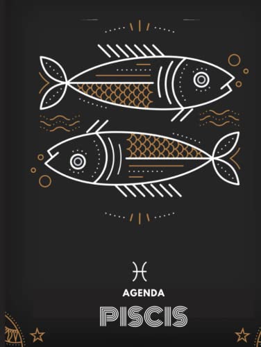 Agenda piscis: Agenda de tu signo zodiacal. Organizador y planificador. Diario. Tapa dura. 250 paginas. Gran espacio entre cada mes. Elegante y casual para uso diario.