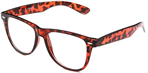 Clear Lens Fashion Fun Nerd Cosplay Geek Colors Rainbow Multi Color Retro Vintage Clear Lens Glasses Frame