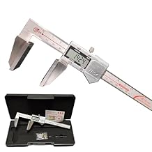 Digital Calipers with Large Measuring Faces for Wire Rope, Electronic Caliper Measuring Tool, Stainless Steel, Measuring Range 0-150mm/6 Inch, Resolution 0.01mm 12 Inch