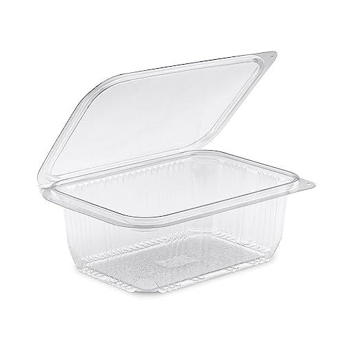 Générique 50 barquettes fraicheur à charnière 2000 cc en plastique PET pour salade et aliments froids