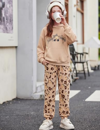 Image of Arshiner 2 Pieces Girls Outfits Fall Sweatsuits Sweatshirts and Sweatpants