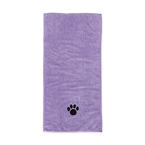 Image of Bone Dry Pet Grooming, Embroidered Microfiber Towel Drying Collection, 15x30, Lavender