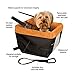 Kurgo Dog Booster Seat for Cars - Minimizes Distracted Driving - Durable Dog Travel Seat - Waterproof Exterior - Car Seat with Harness Strap - Portable Pet Booster Seat - Black & Orange