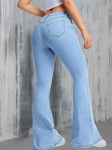 Image of ADBUCKS Women's Wide Leg Fit High Rise Jeans II Bootcut Jeans II