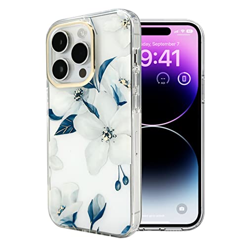 Coque fleurie iPhone 15 Pro stylée pour le quotidien des femmes