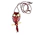 Customized Macrame Owl Necklace Retro Long Pendant Woodland Jewelry - Handmade with Custom Colors