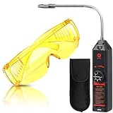 Tellegloww AC Leak Detector Kit WJL-6000UV Refrigerant Leak Detector Auto Air Conditioner Tool Test Detection Halogen Gas Leakage Tester UV Protective Glasses Sniffer R22 R410A R134A 1234YF (Stylish)