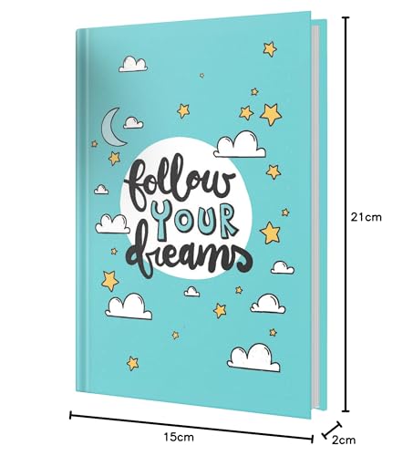 Image of AccuPrints Hard Bound Paper Notebook|Compact Size A5 (8.25 x 5.7)|200 Pages, 80 gsm|Flat Opening Hardbound Follow diary-01
