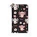 AOLBSPD Cartoon Axolotl and Heart Hand Held Wallet Leather Long Billfold with Zipper Fashionable ﻿