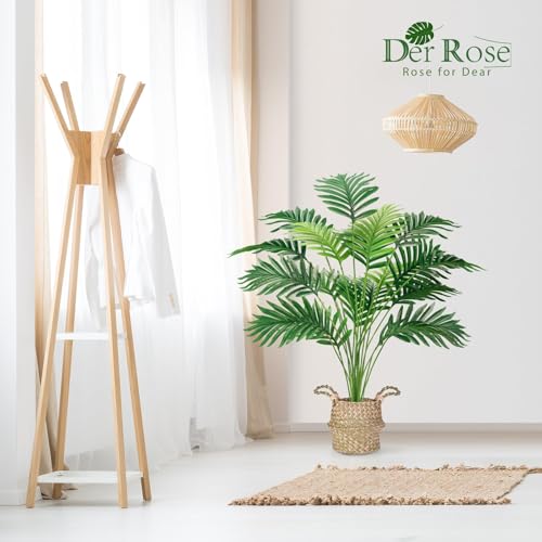 Stabile Basis und Kunststoffstamm der 71cm Kunstpalme von Der Rose im Detail. - Detailansicht von Künstliche Palme 71cm...