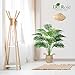 Der Rose Fake Palm Tree 28Inch Faux Plant Potted Tall Fake Plant with Hand-Woven Baskets Artificial Tree for Indoor Outdoor Home Office Bedroom Porch Balcony Decor