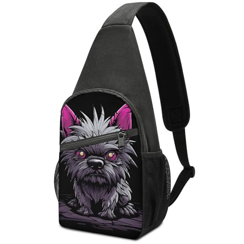 Mochila cruzada Gray Pooh casual para hombre y mujer miniatura 1