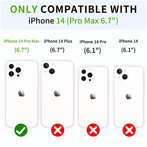 Fyy Wallet Case For Iphone 14 Pro Max Case Compatible With Magsafe,Pu Leather Phone Case Flip Folio Protective Shockproof Cover With[Card Holder][Kickstand Feature]For Iphone 14 Pro Max 6.7 Inch-Black #TOP1