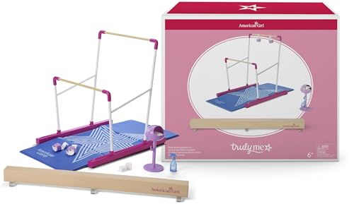 American Girl Truly Me 18-inch Doll Playsets Dream Routine Gymnastics Set with Pretend Chalk 9 pcs Ages 5+ Years