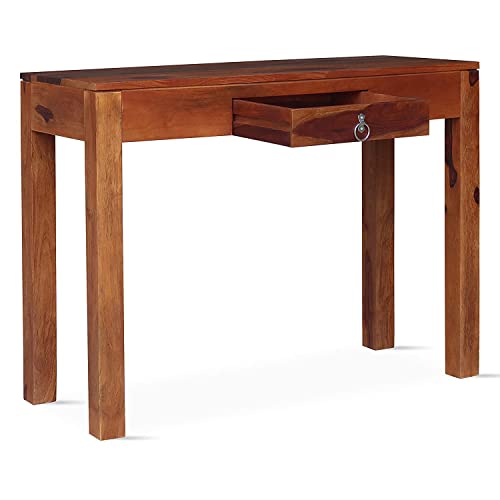 Image of Solid Sheesham Wood Study Table for Adults | Computer Table for Home | Wooden Writing Desk | Office Table for Office Work | Work from Home Table with 2 Drawers (12)
