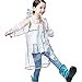 DECHOUS Kids EVA Raincoat Hood Thick Poncho Colorful Edged Reusable Waterproof Rain Gear for School and Outdoor Activities