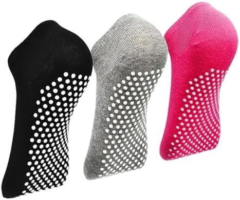 ELUTONG Yoga Socks Non Slip Socks with Grips 3-6 Pairs Non Skid Pilates Ballet Barre Hospital Socks for Women