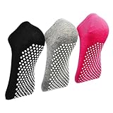 ELUTONG Yoga Socks Non Slip Socks with Grips 3-6 Pairs Non Skid Pilates Ballet Barre Hospital Socks for Women